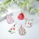 16 Pair Teardrop Leather Earrings Christmas Tree Earring For Women Petal Dangle Drop Earring Lightweight